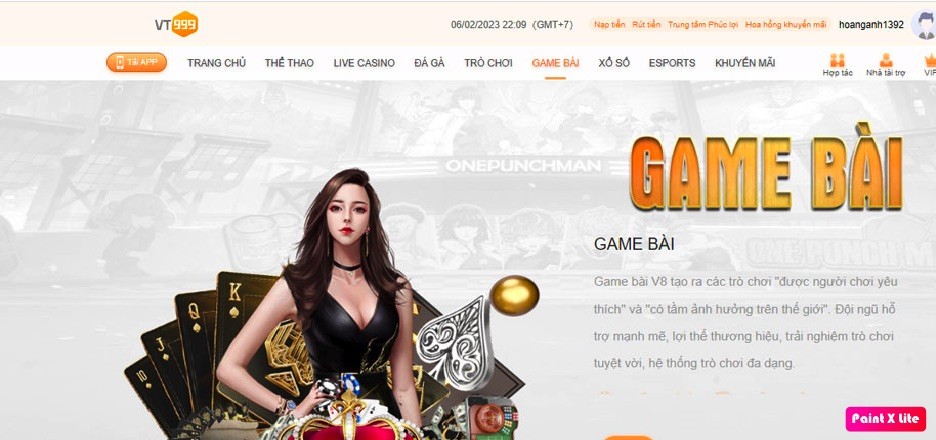 Trải nghiệm game chơi VT999