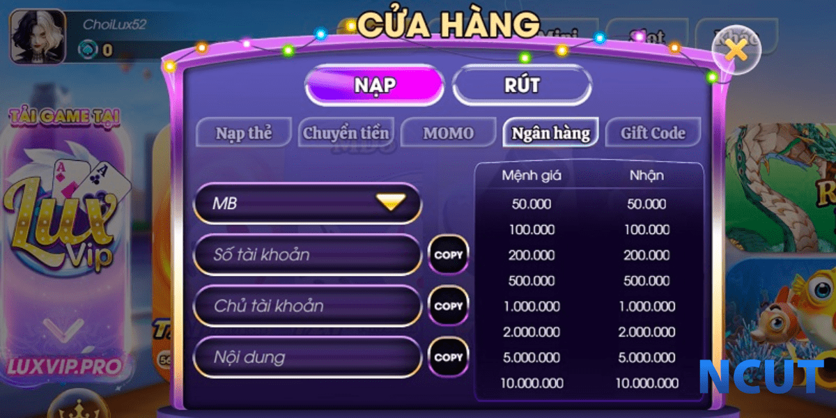 Nạp rút uy tín