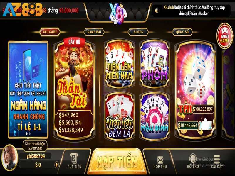 Tổng quan về các trò chơi cá cược casino tại AZ888